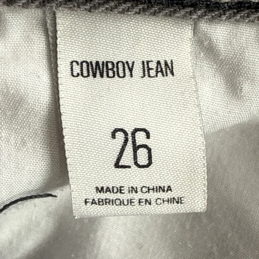 UO BDG High Waisted‎ Cowboy Jean Graphic Print straight leg Y2K retro Size 26